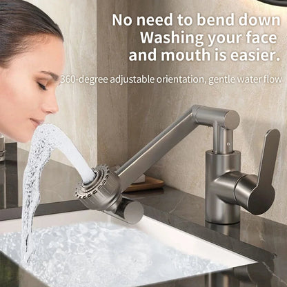 Kitchen Faucet 360° Rotating Adjustable Arm Dual Spray Modes
