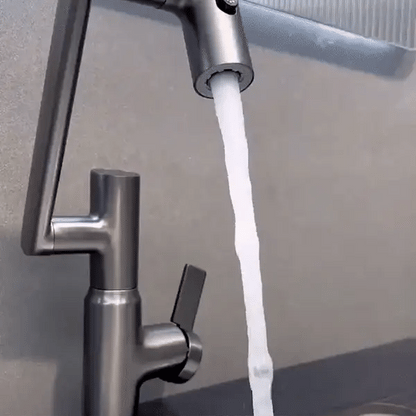 Kitchen Faucet 360° Swivel Height-Adjustable Spout Temperature Display