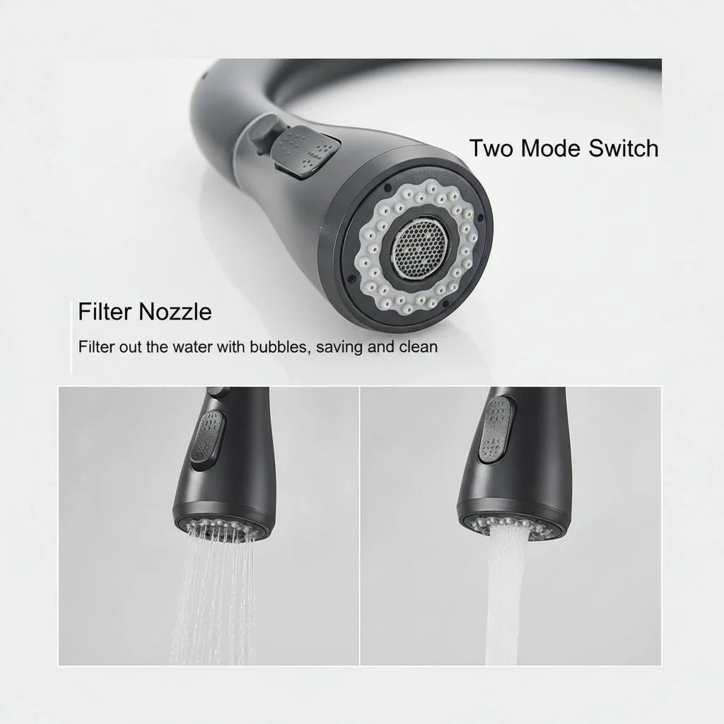 Kitchen Faucet High Arc Pull-Out Spout Drip-Proof Performance