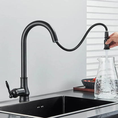 Kitchen Faucet Pull-Out Spray Head Solid Brass