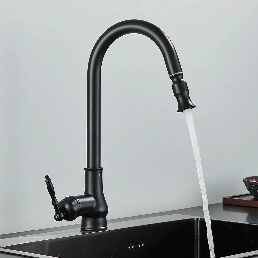 Kitchen Faucet Pull-Out Spray Head Solid Brass