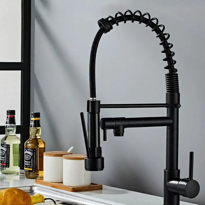 Kitchen Faucet Pull-Out Sprayer Stainless Steel Single-Handle Control