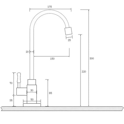 Kitchen Faucet Swan Neck Solid Brass Antique Finish