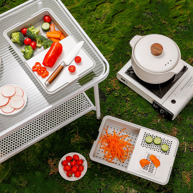 Kitchen Grater 5-in-1 Stainless Steel Blades Integrated Container
