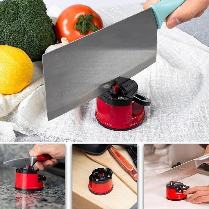 Kitchen Knife Sharpener Suction Base & Automatic Angle Guide