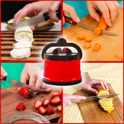 Kitchen Knife Sharpener Suction Base & Automatic Angle Guide