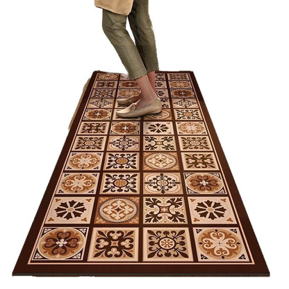 Kitchen Mat Cushioned Non-Slip Tile Pattern
