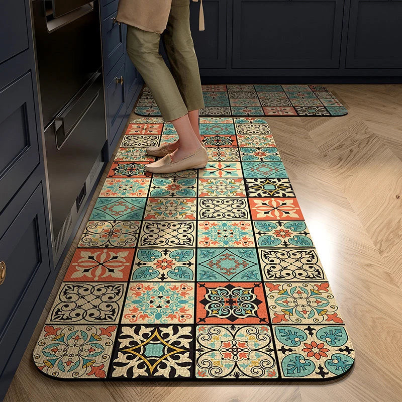 Kitchen Mat Cushioned Non-Slip Wipe-Clean Surface