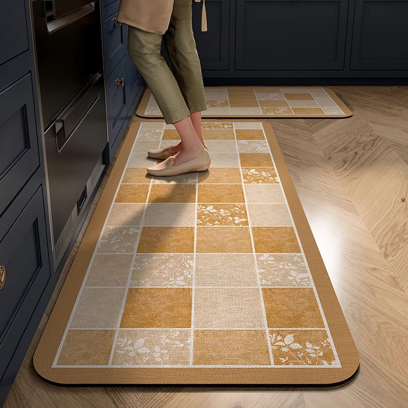 Kitchen Mat Cushioned Non-Slip Wipe-Clean Surface