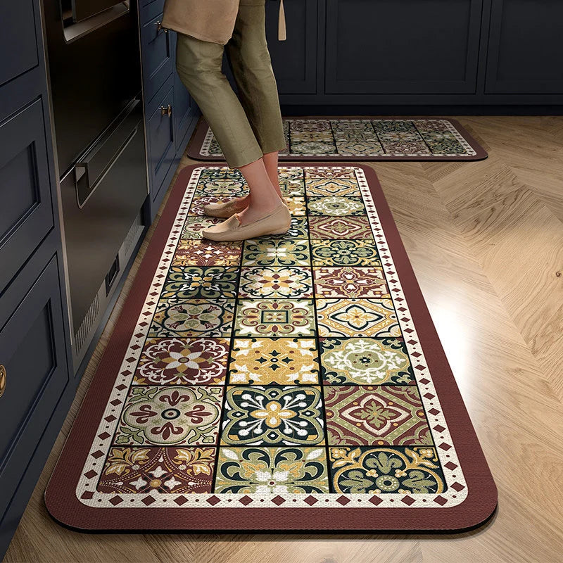 Kitchen Mat Cushioned Non-Slip Wipe-Clean Surface