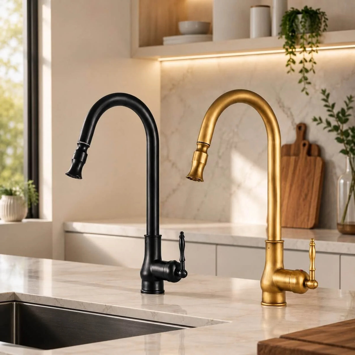 Kitchen Mixer Tap Antique Brass 360 Degree Swivel