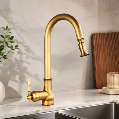 Kitchen Mixer Tap Antique Brass 360 Degree Swivel
