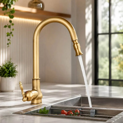 Kitchen Mixer Tap Antique Brass 360 Degree Swivel