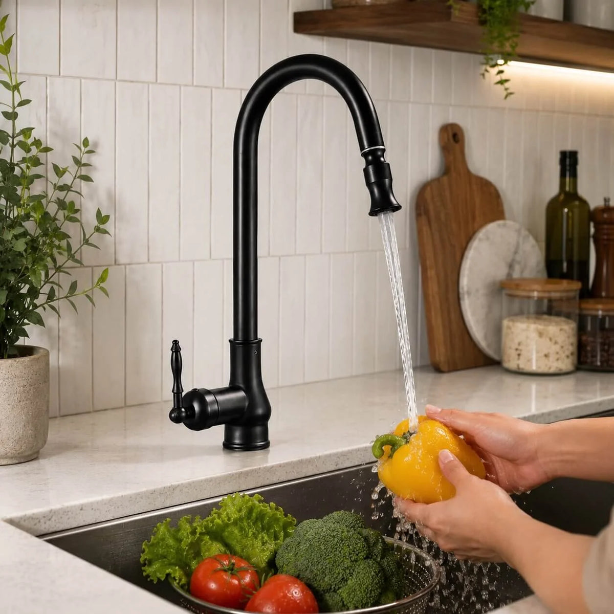 Kitchen Mixer Tap Antique Brass 360 Degree Swivel