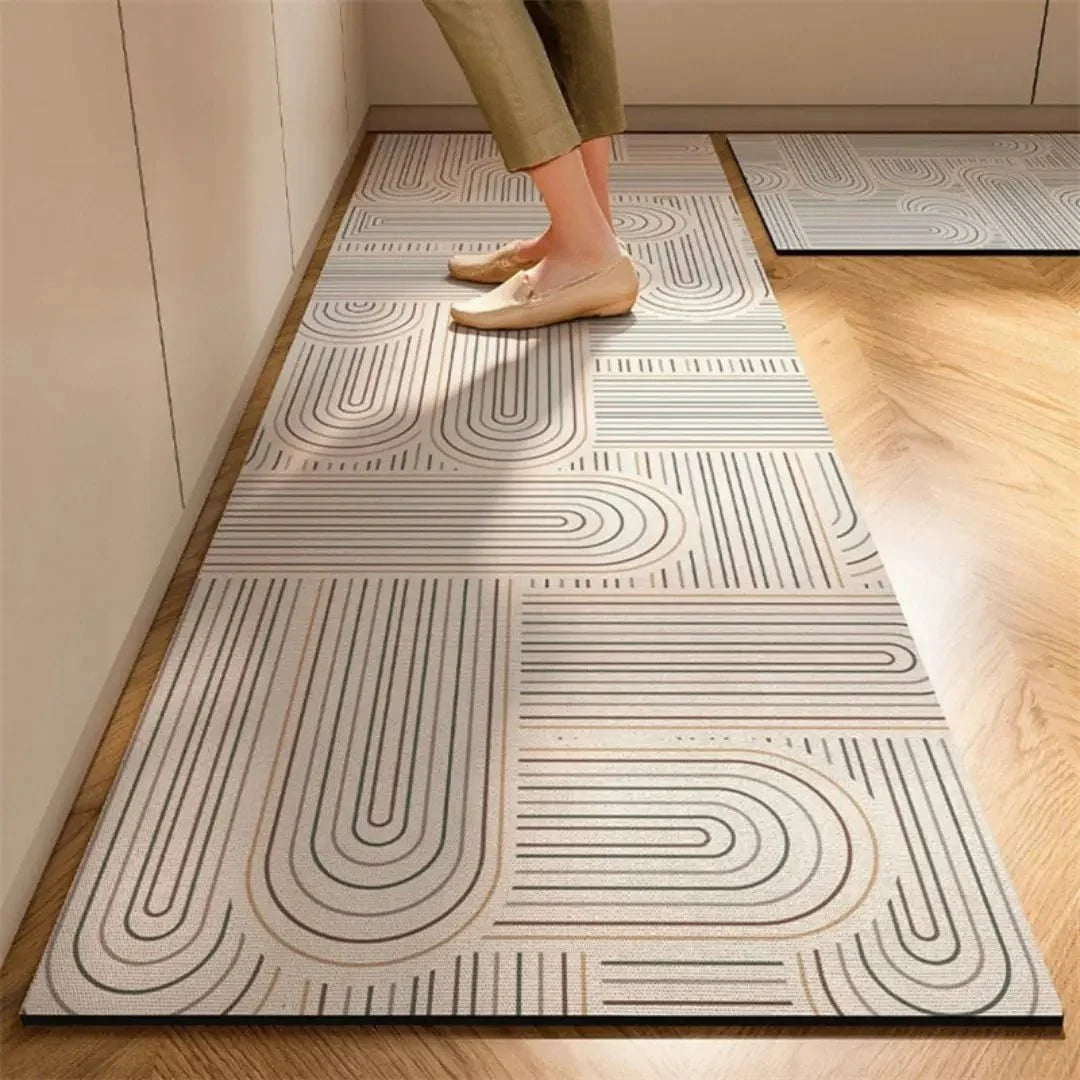 Kitchen Rug Anti-Fatigue Cushioned Absorbent Non-Slip