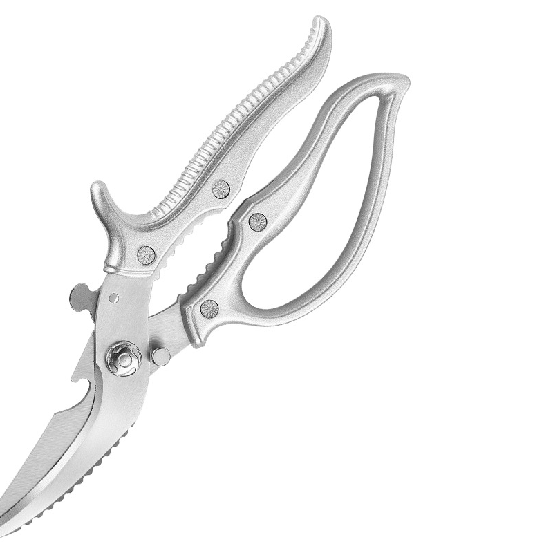Kitchen Scissors Razor-Sharp Stainless Steel Non-Slip Handle Safety Lock