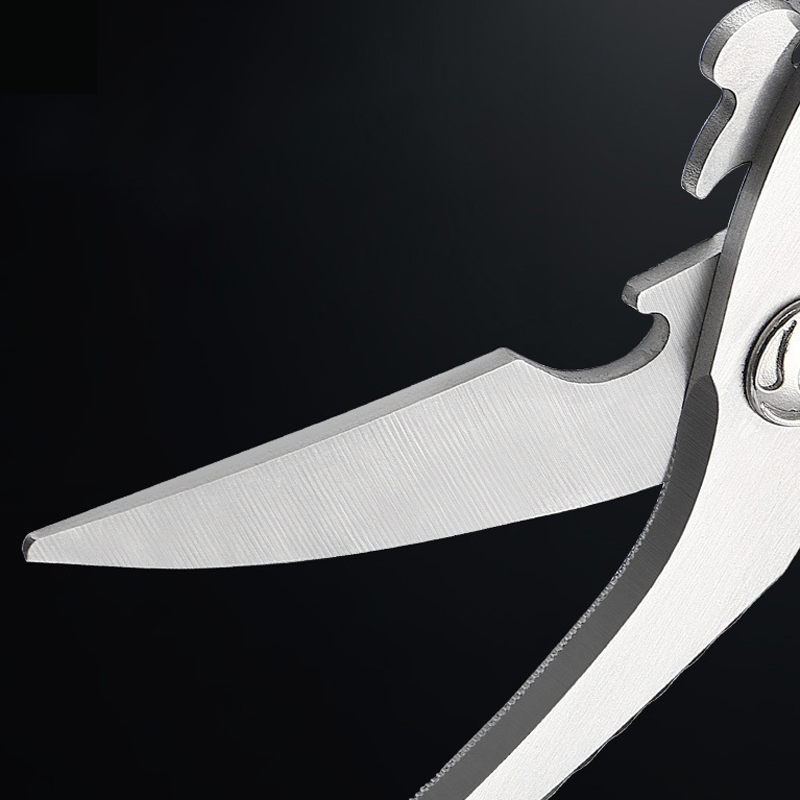 Kitchen Scissors Razor-Sharp Stainless Steel Non-Slip Handle Safety Lock