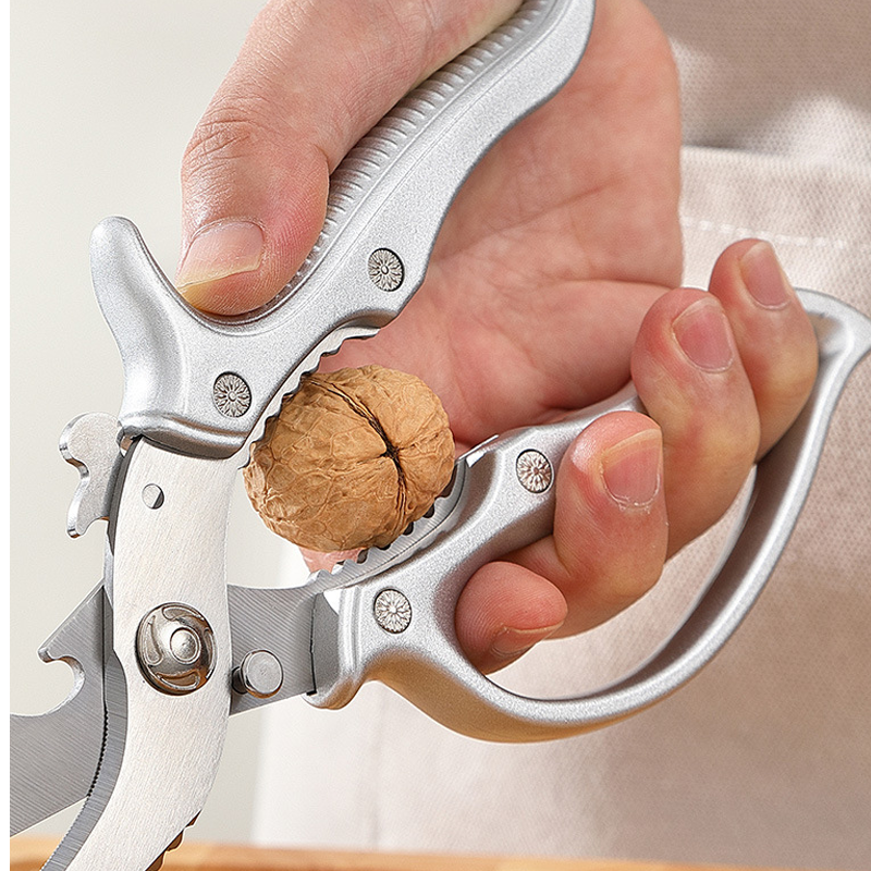 Kitchen Scissors Razor-Sharp Stainless Steel Non-Slip Handle Safety Lock