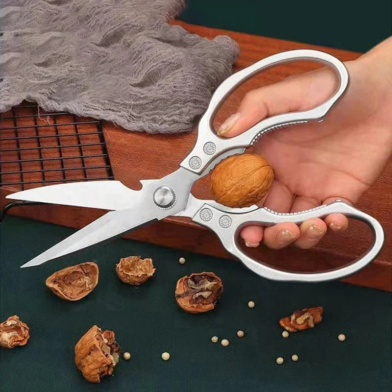 Kitchen Scissors Stainless Steel Blades Ergonomic Aluminum Handles