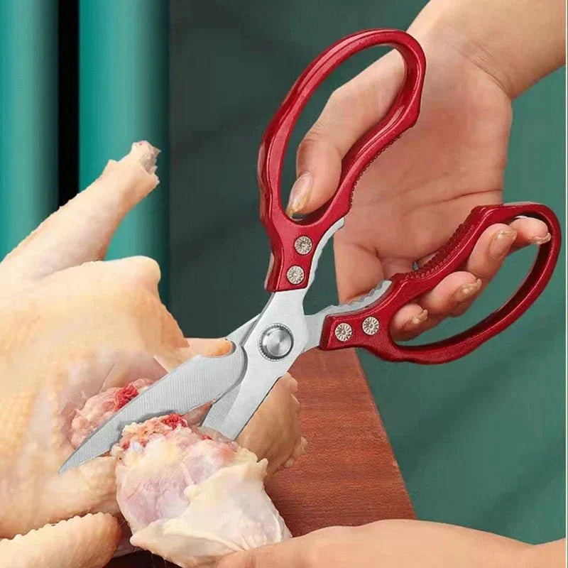 Kitchen Scissors Stainless Steel Blades Ergonomic Aluminum Handles