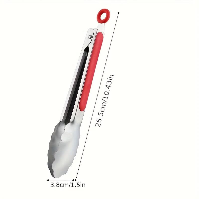 Kitchen Tongs Stainless Steel Locking Non-Slip Handles