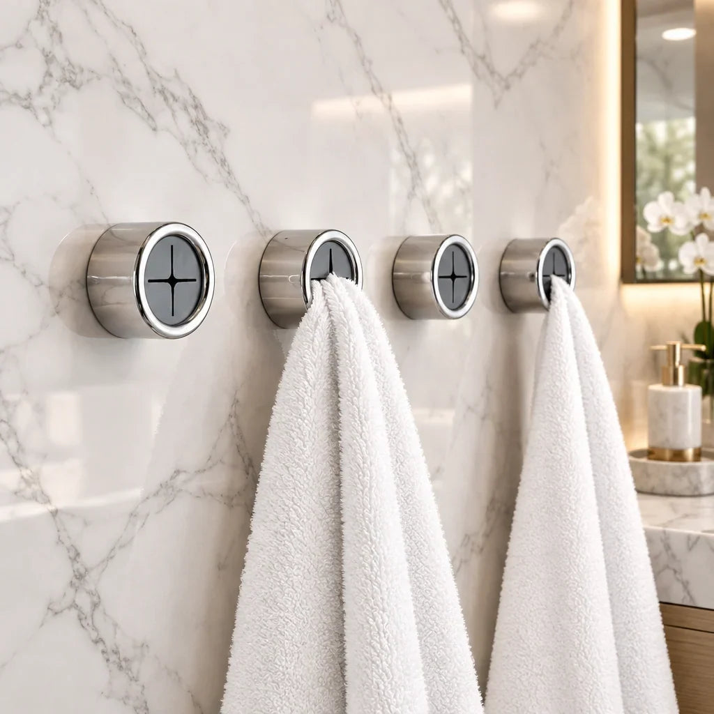 Kitchen Towel Clips Self-Adhesive & Tool-Free Set of 4