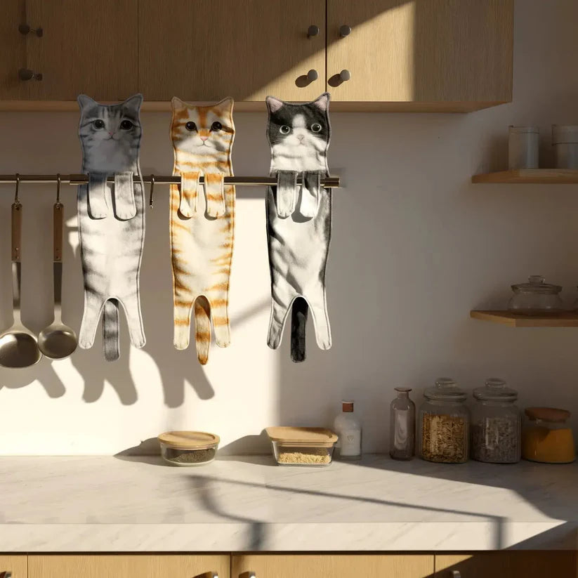 Kitchen Towel Microfiber Quick-Drying Paw Loop
