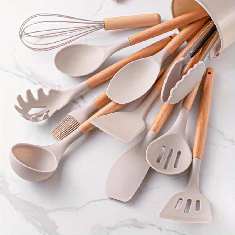 Kitchen Utensil Set 12 Piece Heat Resistant Silicone