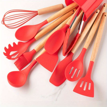 Kitchen Utensil Set 12 Piece Heat Resistant Silicone