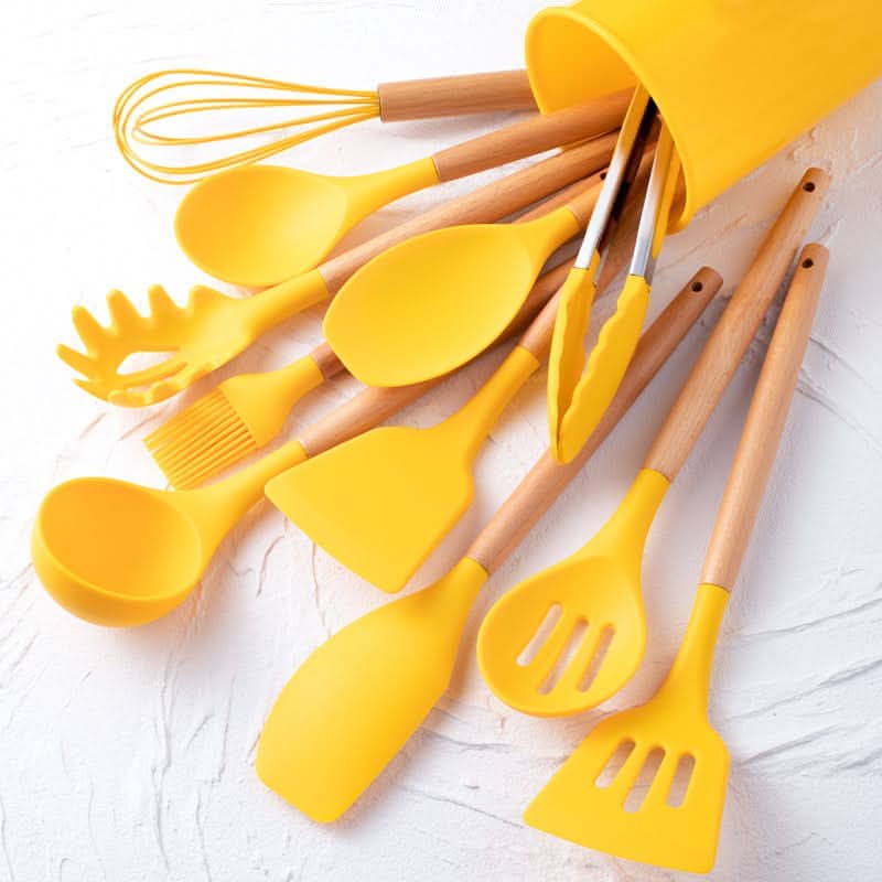 Kitchen Utensil Set 12 Piece Heat Resistant Silicone