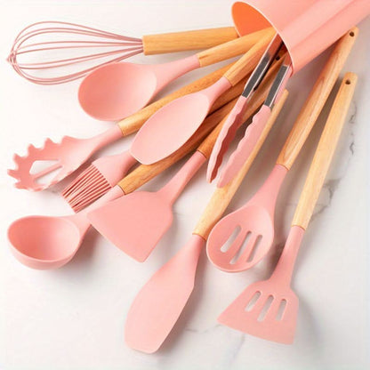 Kitchen Utensil Set 12 Piece Heat Resistant Silicone