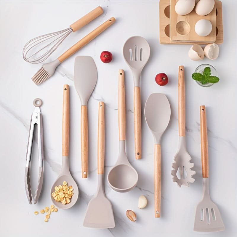Kitchen Utensil Set 12 Piece Heat Resistant Silicone