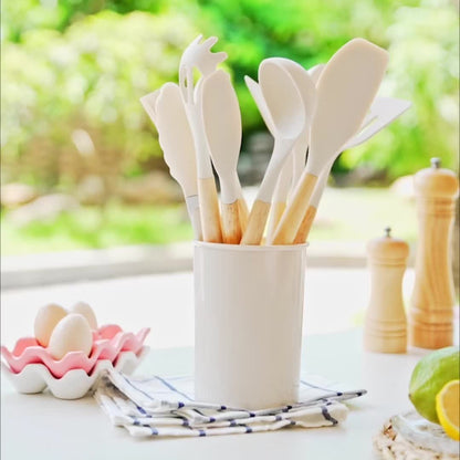 Kitchen Utensil Set 12 Piece Heat Resistant Silicone