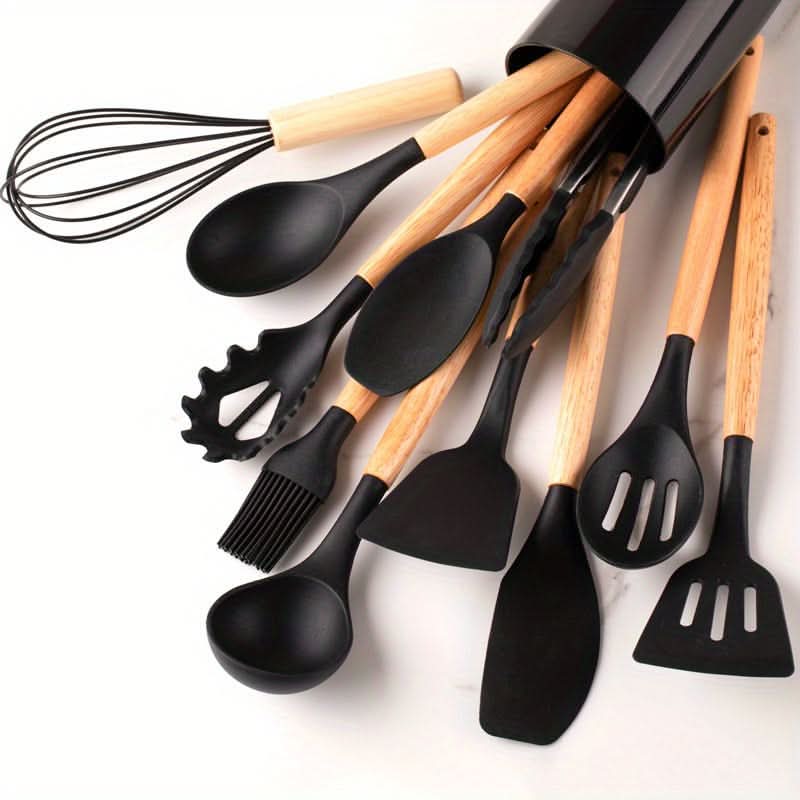 Kitchen Utensil Set 12 Piece Heat Resistant Silicone