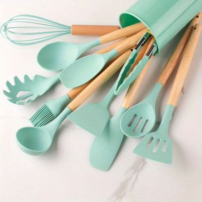Kitchen Utensil Set 12 Piece Heat Resistant Silicone