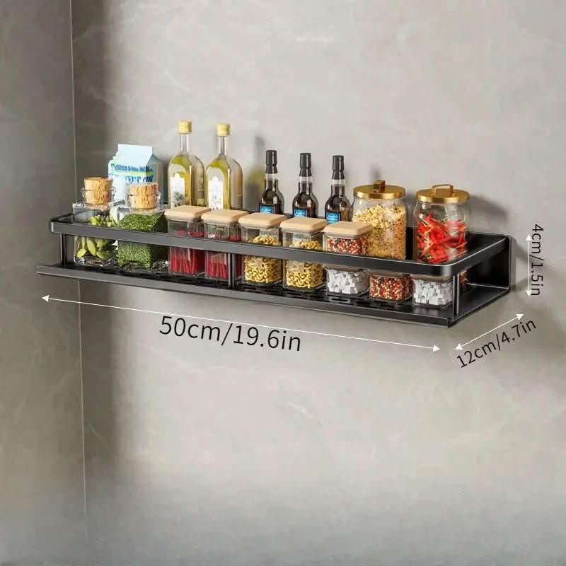 Kitchen Wall Shelf Powder-Coated Steel Space-Saving