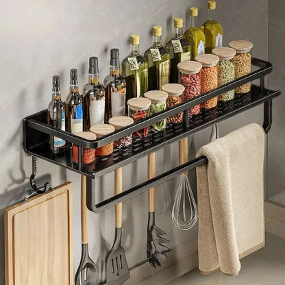 Kitchen Wall Shelf Powder-Coated Steel Space-Saving