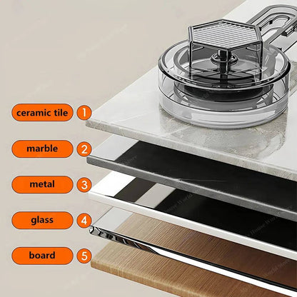 Kitchen Wall Shelf Stainless Steel No-Drill Suction Mount