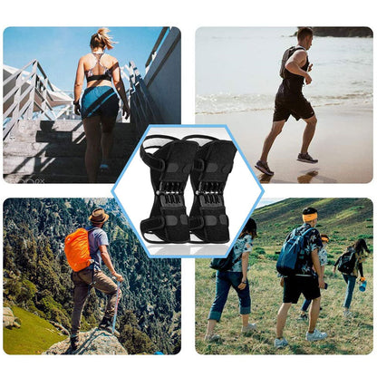 Knee Brace Spring-Loaded Stabilizer Aluminum Frame & Breathable Mesh