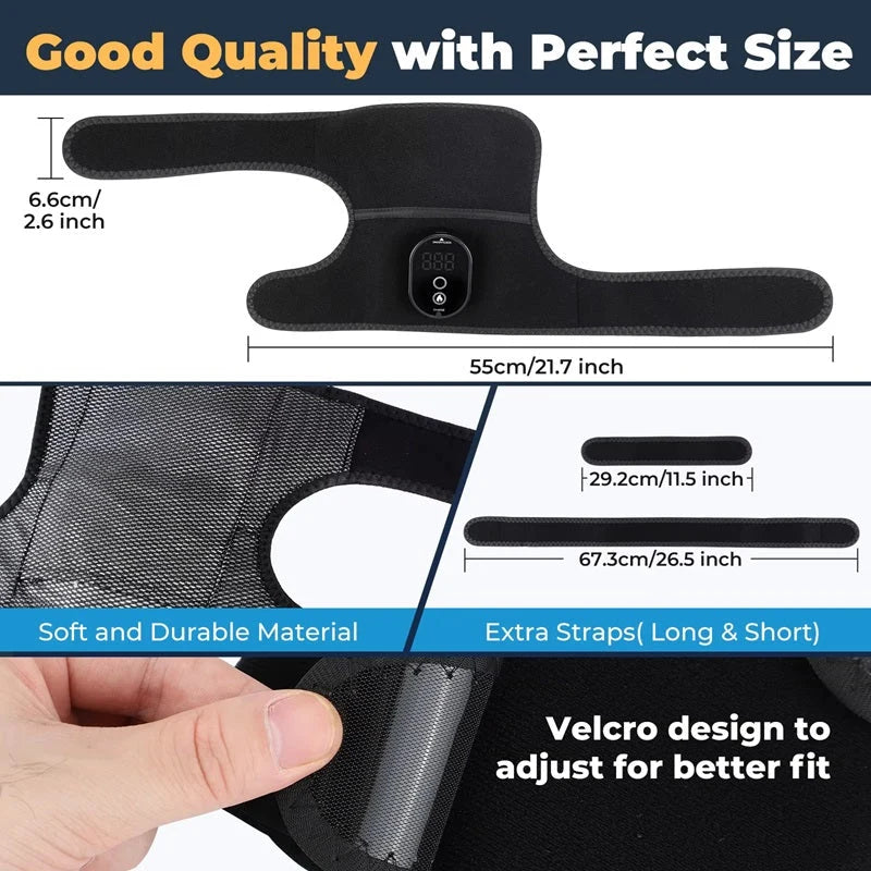 Knee Heating Pad Cordless Rechargeable Six Heat Levels
