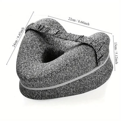 Knee Pillow Memory Foam Ergonomic Crescent Adjustable Strap