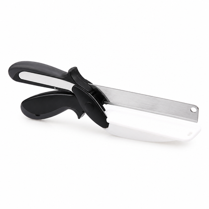 Stainless Steel Knife & Cutting Board Kitchen Scissors (2-in-1)