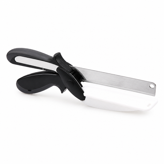 Stainless Steel Knife & Cutting Board Kitchen Scissors (2-in-1)