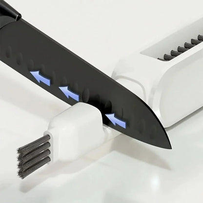 Knife Cleaning Brush Double-Sided Magnetic Guide