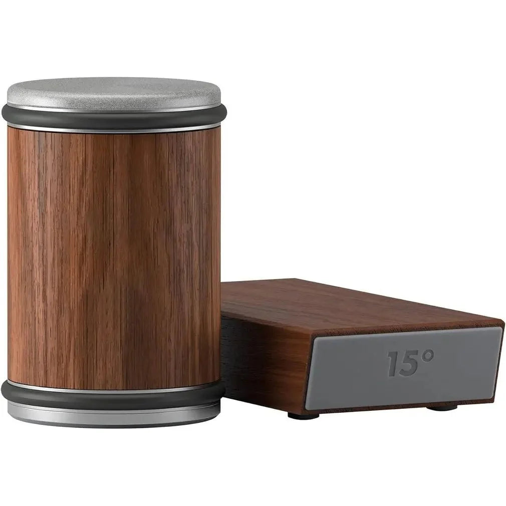 Knife Sharpener Set Rolling Diamond Wooden Platform