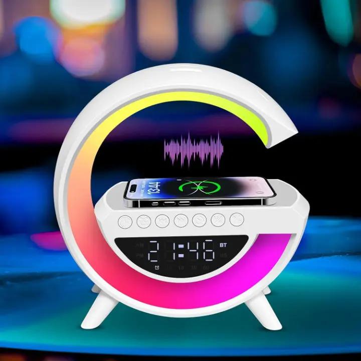LED Alarm Clock Color-Changing Bluetooth Speaker & Wireless Charging