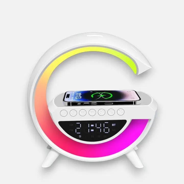LED Alarm Clock Color-Changing Bluetooth Speaker & Wireless Charging