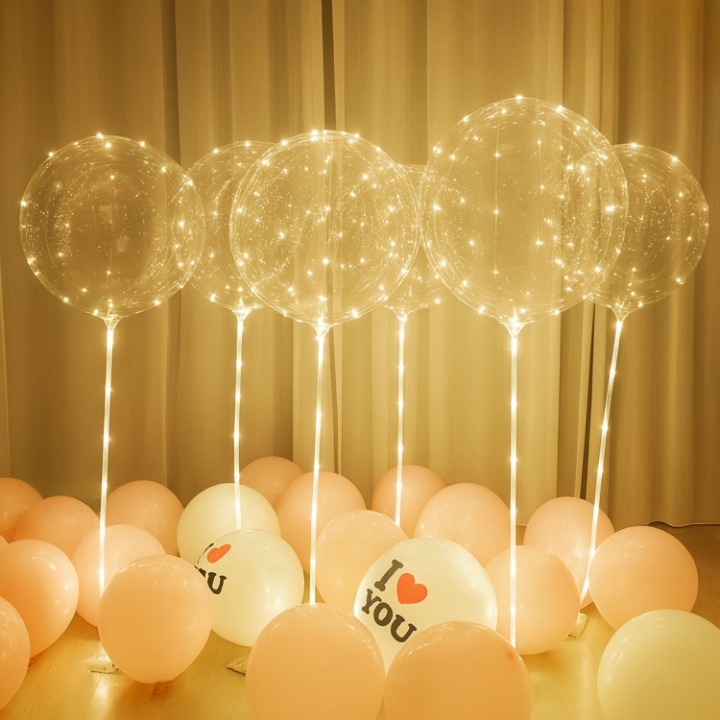 LED Balloons Warm White & Reusable Set of 10