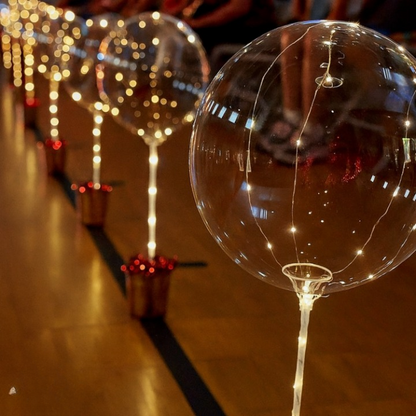 LED Balloons Warm White & Reusable Set of 10