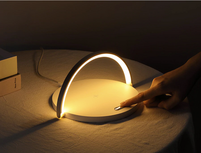 LED Bedside Lamp Qi Wireless Charger Touch Dimmer